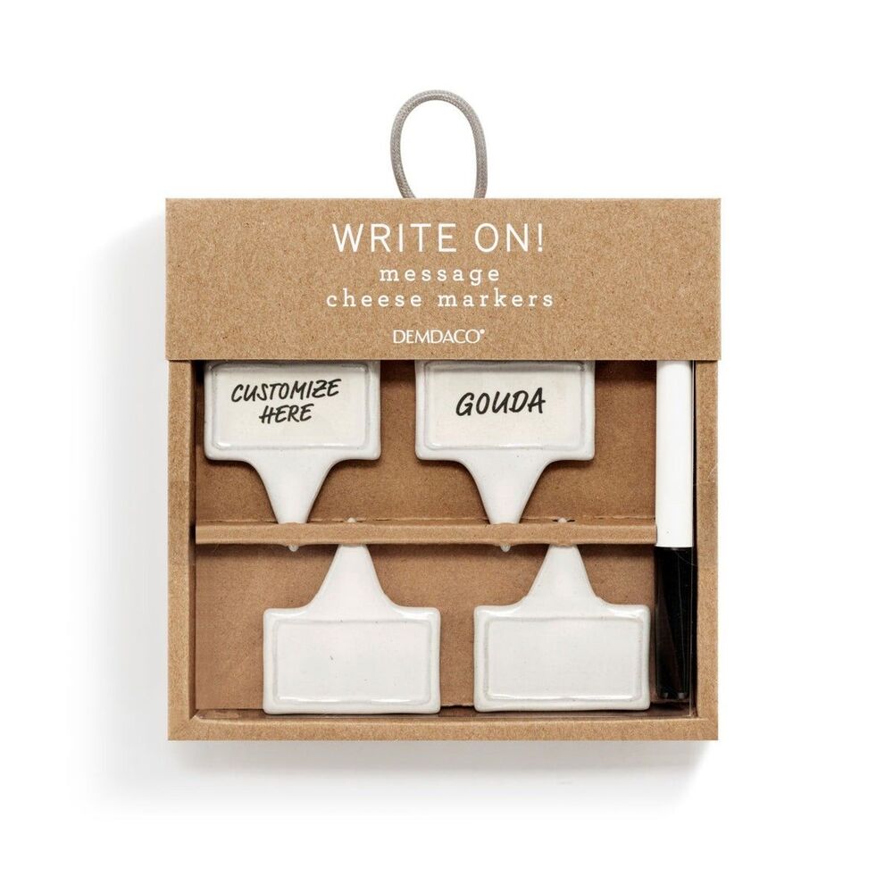 Demdaco Write On Message Cheese Markers for Charcuterie Boards Brand New